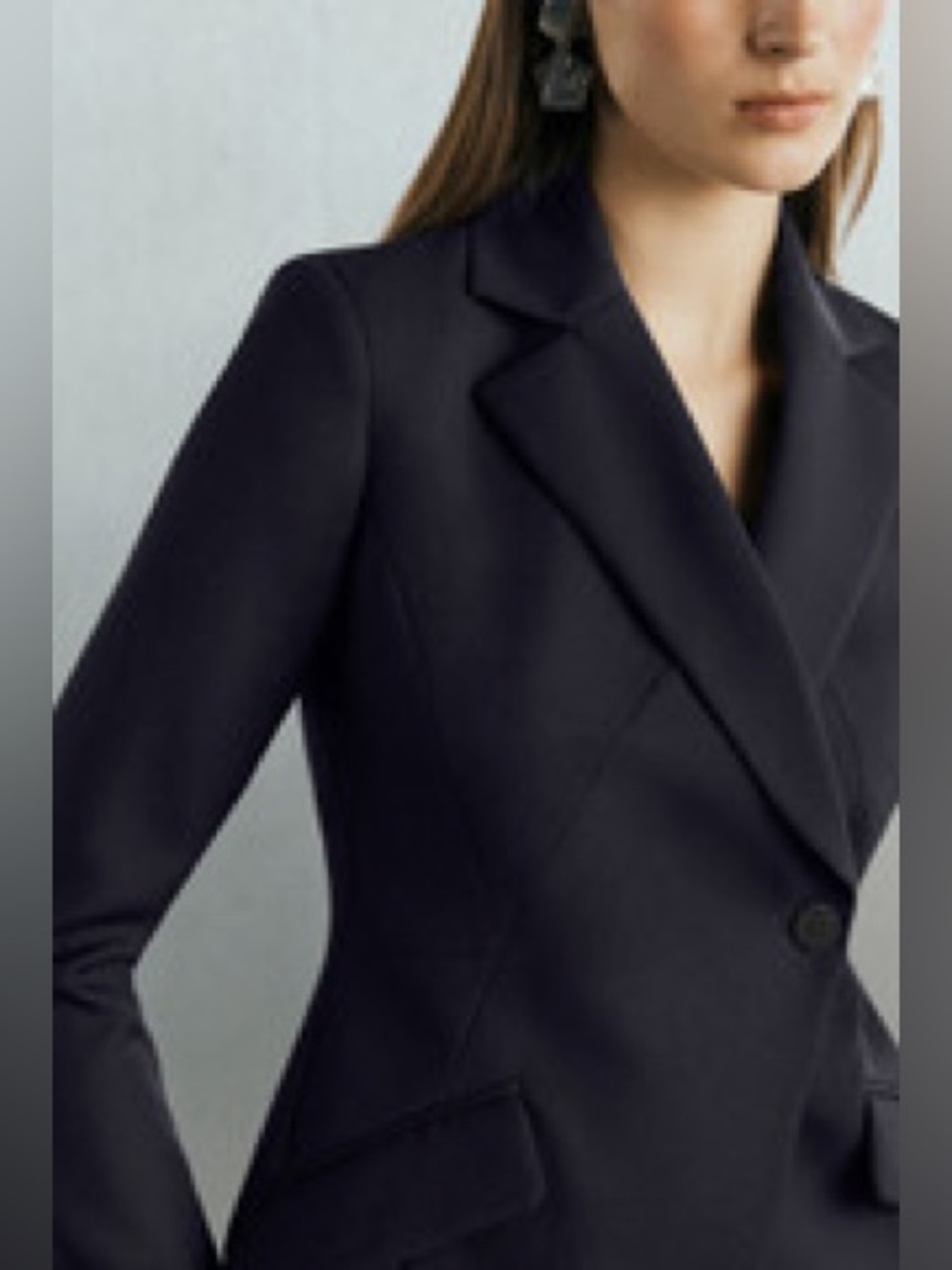 The Fold 365 Pure Wool Charlbury Jacket Navy - Picture 4 of 9